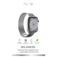 Puro Milanese Stainless Steel Apple Watch Band 38/40/41mm - Silver