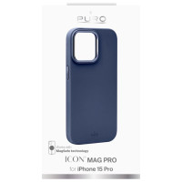 Puro Icon Mag Pro MagSafe Silicone Case for iPhone 15 Pro - Dark Blue