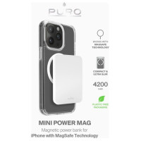 Puro Elektrik Puro Slim Power Mag 4200mAh Power Bank with MagSafe USB-C - White