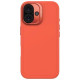 Decoded AntiMicrobial Silicone Stacks Backcover with MagSafe for iPhone 16 - Orange