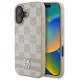 Dkny Checkered Pattern & Printed Stripes iPhone 16 Case - Pink