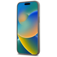 Dkny Leather Checkered Mono Pattern MagSafe iPhone 14 Pro Max Case - Beige