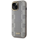 Dkny Leather Checkered Mono Pattern MagSafe iPhone 15 Plus Case - Beige