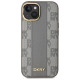 Dkny Leather Checkered Mono Pattern MagSafe iPhone 15 Plus Case - Beige