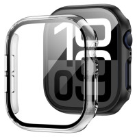 Tech-Protect Defense360 Tempered Glass Case for Apple Watch 10 (46mm) - Clear
