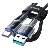 Joyroom S-A42 Crystal-Clear Series 3A USB-A - USB-C cable 1.2m - black