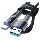 Joyroom S-A42 Crystal-Clear Series 3A USB-A - USB-C cable 1.2m - black