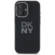 Dkny Liquid Silicone Metal Logo iPhone 16 Case - Black