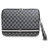 Dkny Sleeve Checkered Pattern Printed Stripes 14" Laptop Case - Black