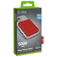SBS Powerbank SBS TEBB5000MAG1CR 5000 mAh compatible with MagSafe - red