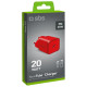 SBS TETRGAN1C20R 20W GaN Wall Charger with Power Delivery - Red