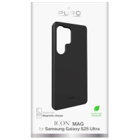 Puro Icon Mag Silicone Case with MagSafe for Samsung Galaxy S25 Ultra - Black