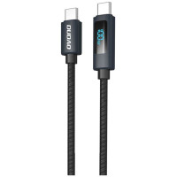 Dudao L7C USB-C - USB-C 100W Cable with LED Display 1m - Black