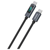 Dudao L7C USB-C - USB-C 100W Cable with LED Display 1m - Black