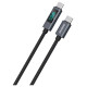 Dudao L7C USB-C - USB-C 100W Cable with LED Display 1m - Black