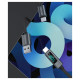 Dudao L7C USB-C - USB-C 100W Cable with LED Display 1m - Black