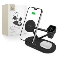 Tech-Protect QI15W-A41 3in1 Wireless Charger with MagSafe for Apple Devices - Black