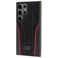 Audi Genuine Leather MagSafe S24 Ultra S928 black-red hardcase AU-TPUPCS24U-R8/D3-RD