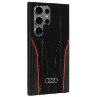 Audi Genuine Leather MagSafe S24 Ultra S928 black-red hardcase AU-TPUPCS24U-R8/D3-RD