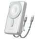 Dudao K29 10000mAh PD 20W MagSafe Powerbank with Metal Case, Stand and Built-in USB-C/ Lightning Cables - Silver