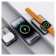 Dudao K29 10000mAh PD 20W MagSafe Powerbank with Metal Case, Stand and Built-in USB-C/ Lightning Cables - Silver