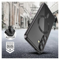 Tech-Protect MagMat MagSafe Case for Samsung Galaxy S25 - Clear Black
