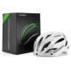 Rockbros Bike Helmet with Visor, Detachable UV Goggles, Unisex, Glossy - White