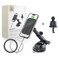 Tech-Protect MM15W-V9 Car Holder with MagSafe for Dashboard and Air Vent 15W - Black