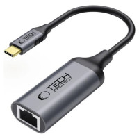 Tech-Protect UltraBoost USB-C to Ethernet RJ45 1000Mbps Adapter - Black
