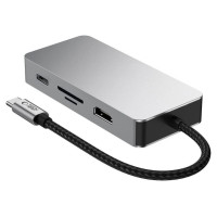 Tech-Protect HB05 HUB 9in1 USB-C + USB2.0 + USB3.0 + HDMI 4K 60HZ + SD / TF + PD100W + RJ45 adapter - gray
