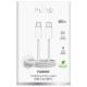 Puro Fabrik 4 240W braided USB-C - USB-C 1m cable - white