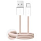 Puro Fabrik 10W Braided Cable USB-A - USB-C 1.5m - Beige