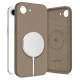 Tech-Protect Liquid Silicone MagSafe iPhone 16e Case - Brown