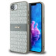 Dkny Repeat Texture Pattern with Tonal Stripe iPhone 16e Case - Beige