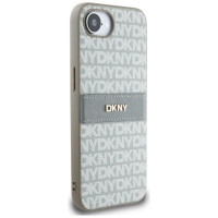 Dkny Repeat Texture Pattern with Tonal Stripe iPhone 16e Case - Beige