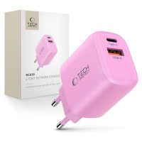 Tech-Protect NCA30 PD 30W QC3.0 USB-A / USB-C Wall Charger - Pink