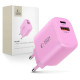 Tech-Protect NCA30 PD 30W QC3.0 USB-A / USB-C Wall Charger - Pink