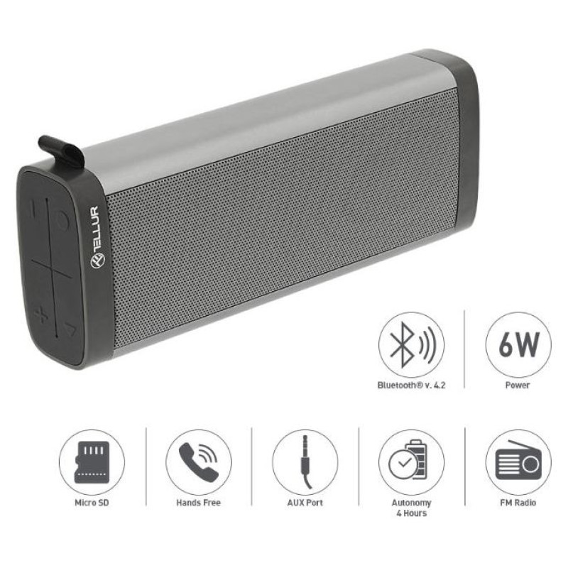 Tellur Bluetooth Speaker Selene Gray