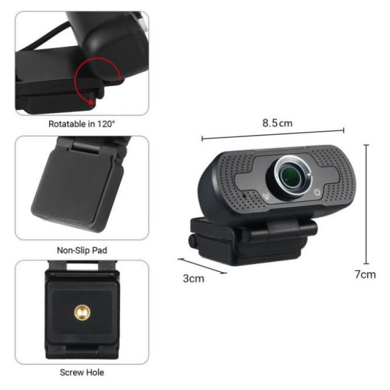 Tellur Full HD Webcam 2MP Autofocus Black