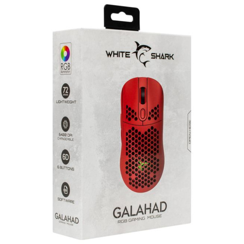 White Shark GM-5007 GALAHAD-R Gaming Mouse Red