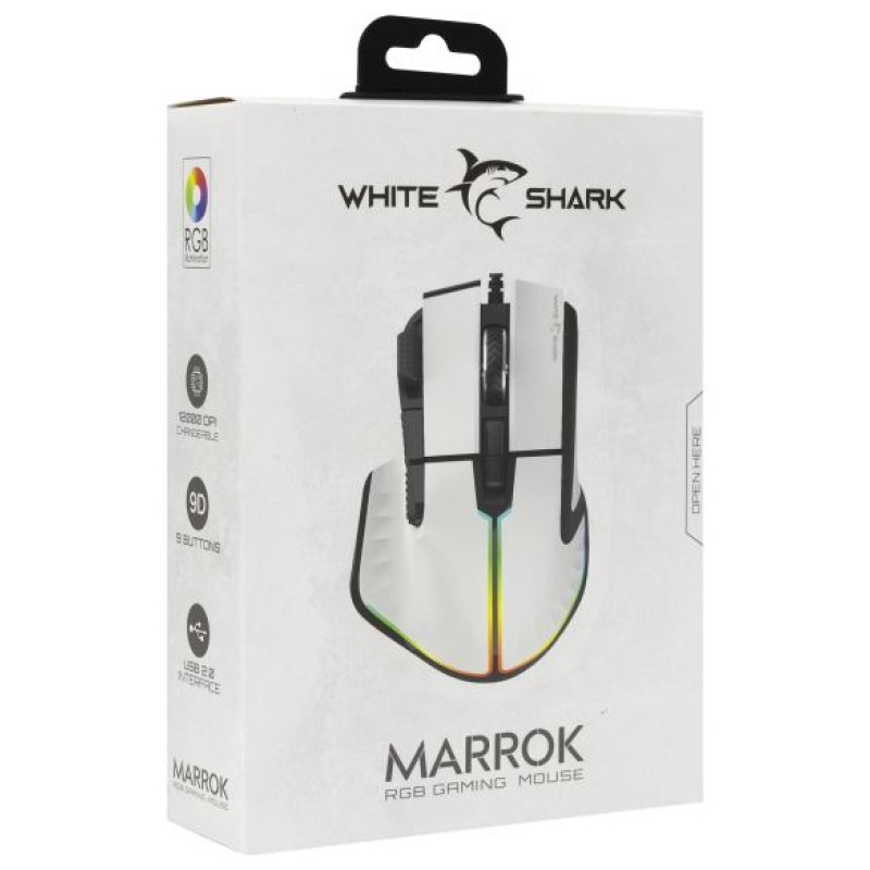 White Shark GM-9006 MARROK White RGB / 12.000 dpi
