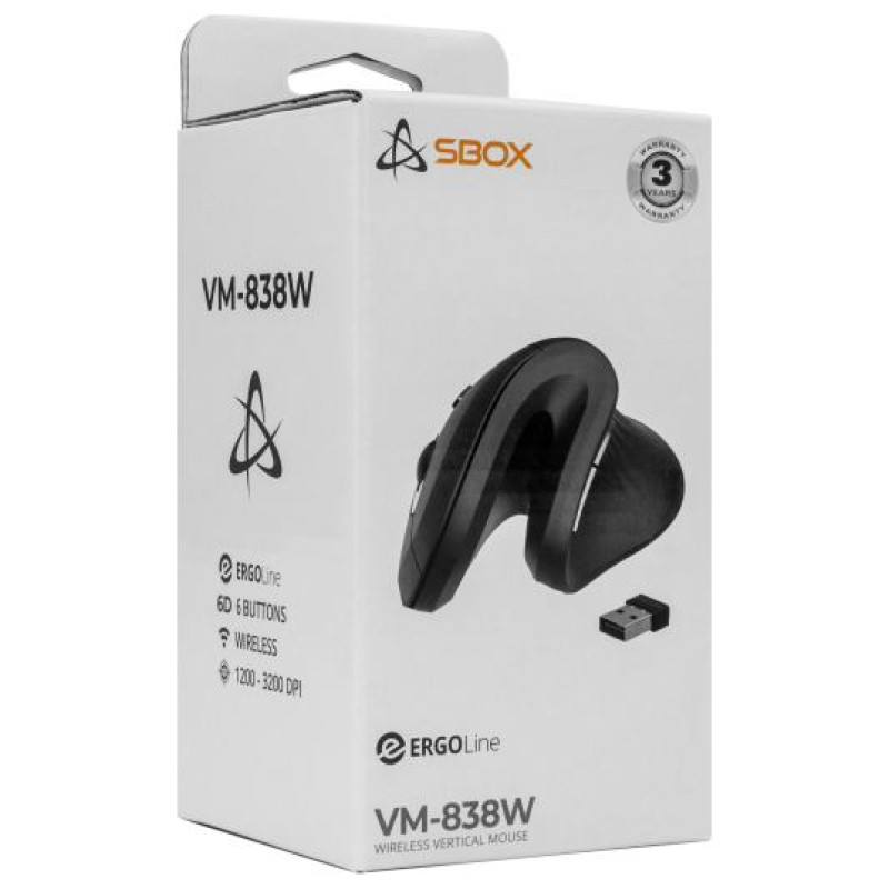 Sbox VM-838W Vertical Wireless Black