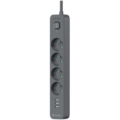 Tracer 47027 Power Line+ 1.5m (4 outlets +3x USB A, 5V 2,4A)