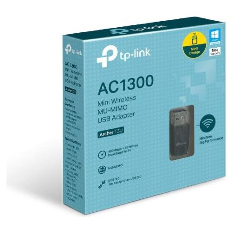 Tp-Link WRL ADAPTER 1267MBPS USB/DUAL BAND ARCHER T3U TP-LINK
