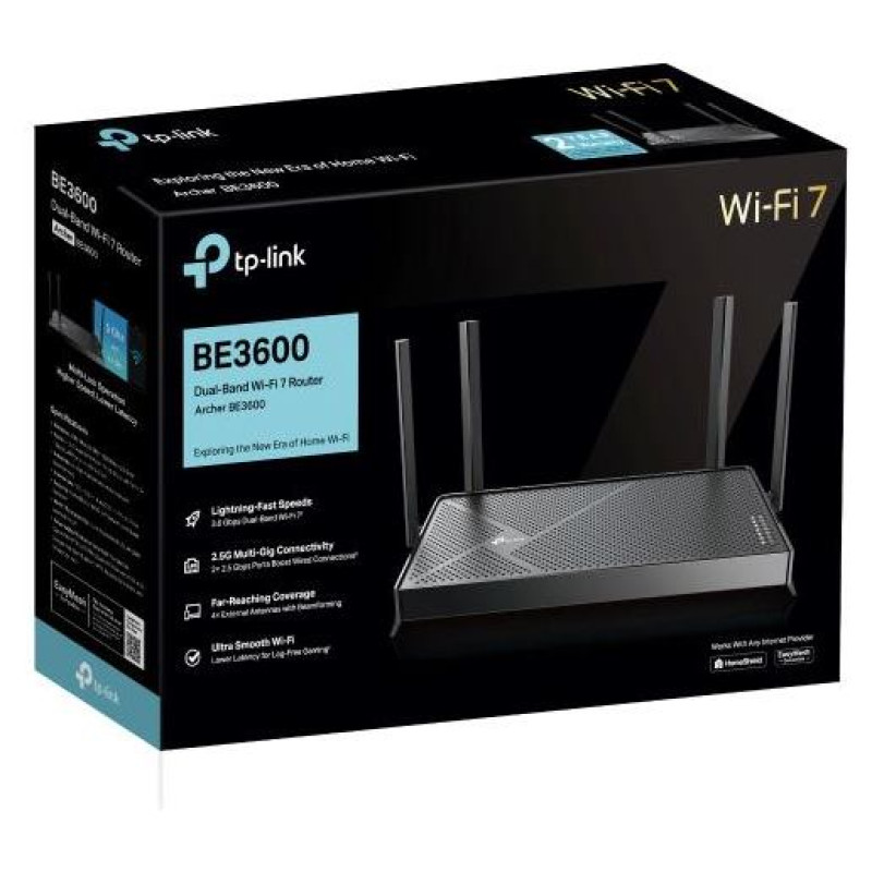 Tp-Link Wireless Router|TP-LINK|3600 Mbps|Number of antennas 4|ARCHERBE3600