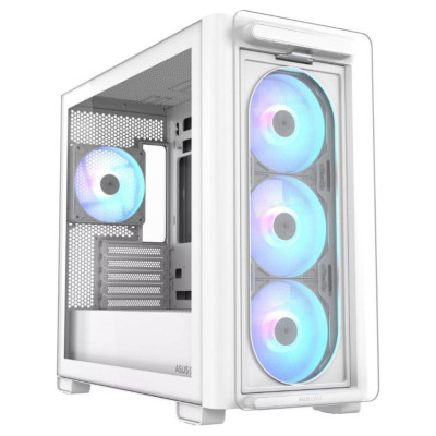 Asus Case|ASUS|A23 PLUS|MidiTower|Case product features Transparent panel|MicroATX|MiniITX|Colour White|A23PLUSTG/ARGBWHITE