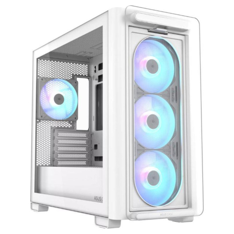 Asus Case|ASUS|A23 PLUS|MidiTower|Case product features Transparent panel|MicroATX|MiniITX|Colour White|A23PLUSTG/ARGBWHITE