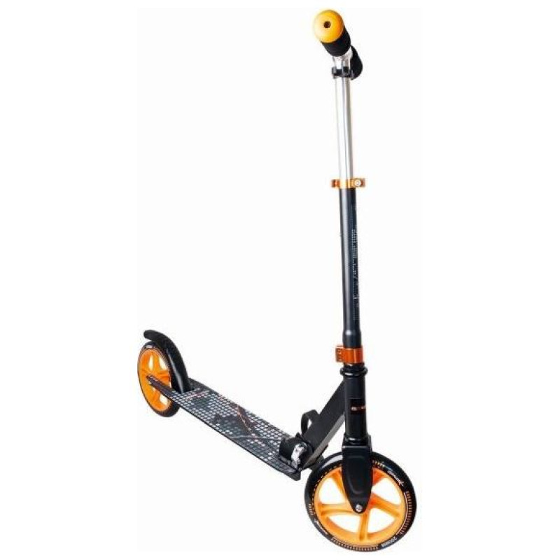 Muuwmi Aluminium Scooter skrejritenis 200 mm, melns/oranžs - AU 116