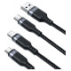 Joyroom Multi-Use Series S-A18 3in1 USB-A - Lightning / USB-C / micro USB cable 0.3m - black