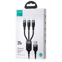 Joyroom Multi-Use Series S-A18 3in1 USB-A - Lightning / USB-C / micro USB cable 0.3m - black